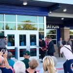 Photo of the ribbon cutting ceremony at Deming High School
